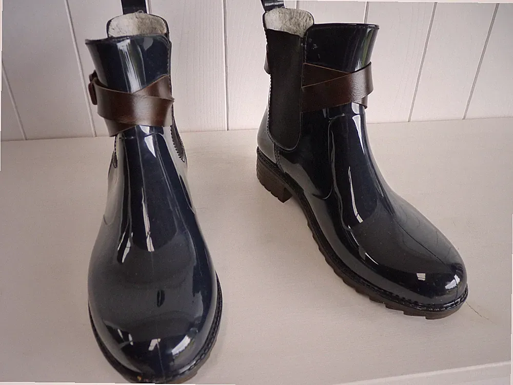 Stiefelette, Gummistiefel, Rieker, dunkelblau, Gr.37, wenig getragen, wie neu