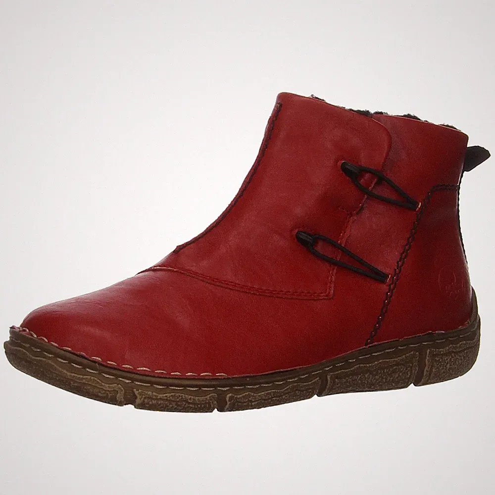 Stiefelette von Rieker in Rot