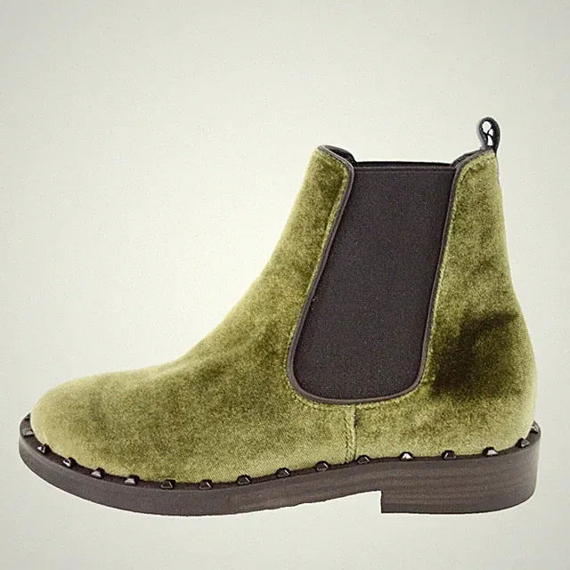 Stiefeletten 36 Kennel und Schmenger Grün Damen Schuhe Chelsea Stiefel Samt Neu