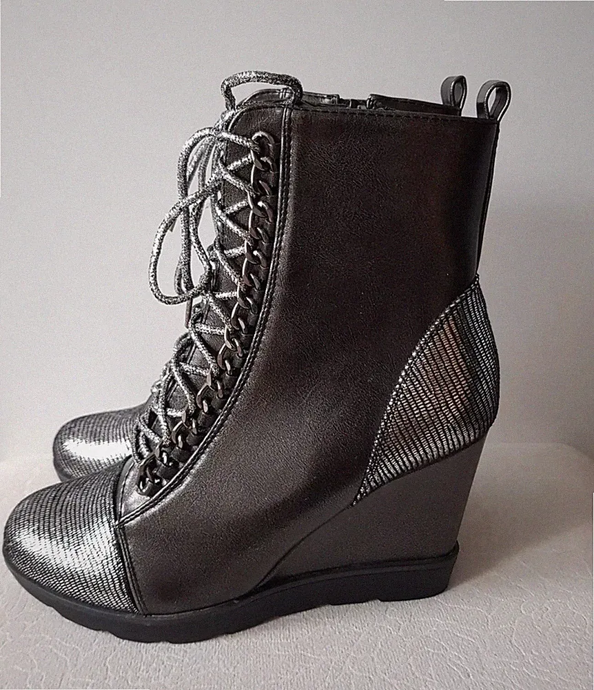 Keilabsatz Glitzerstiefel