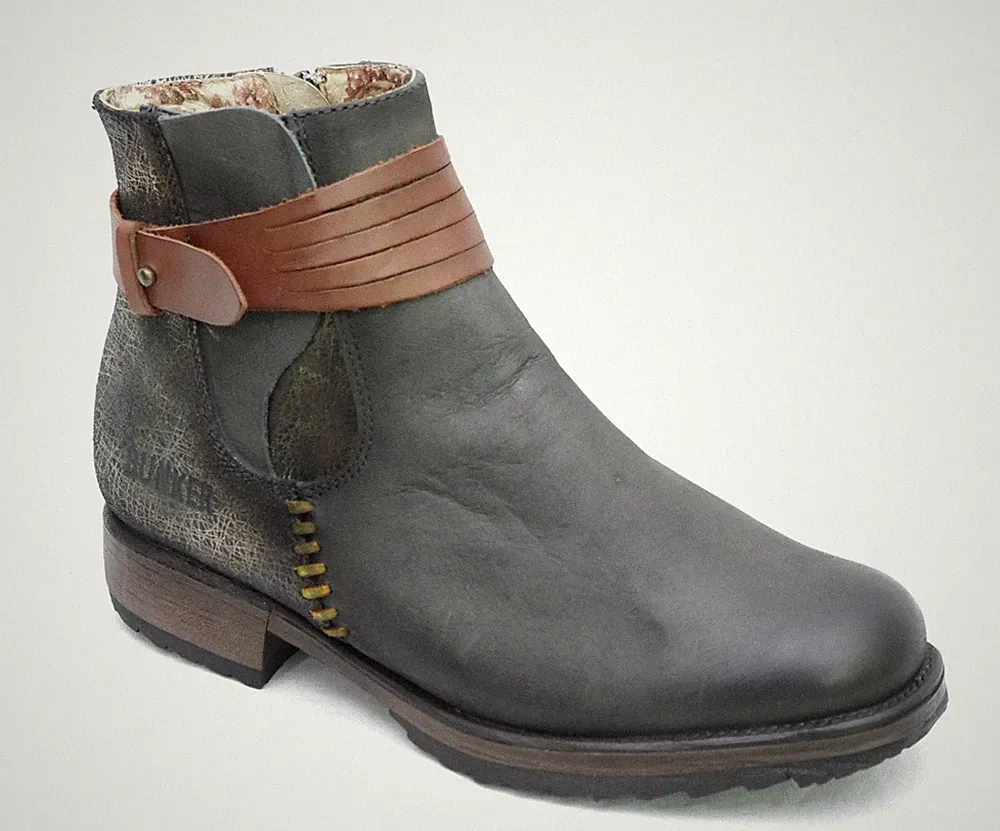 Stiefeletten Boots BUNKER Damen DUNG - NB1 Black Farbe Schwarz und Gold