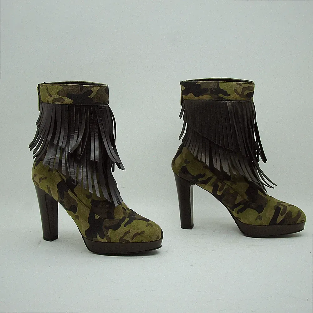 Stiefeletten CHROM Nummer EUR 37 gebraucht (Cod.ST3275) Cowboy Biker Western Damen