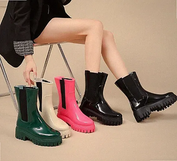 Stiefeletten Damen Garten Stadt Stiefel Gummistiefel Regenstiefel Kurzstiefel