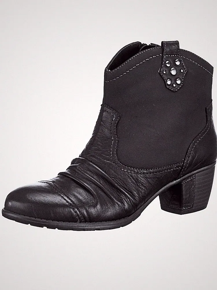 Stiefeletten Stiefel Damenschuhe von Reflexan Leder schwarz Gr. 36 3,5