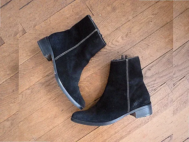 🌼 Stiefeletten Wildleder schwarz - Gr. 37 - Elite