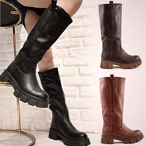 Stivali Frau Motorradfahrer Biker Boots Winter Schuhe Casual TooCool YG882