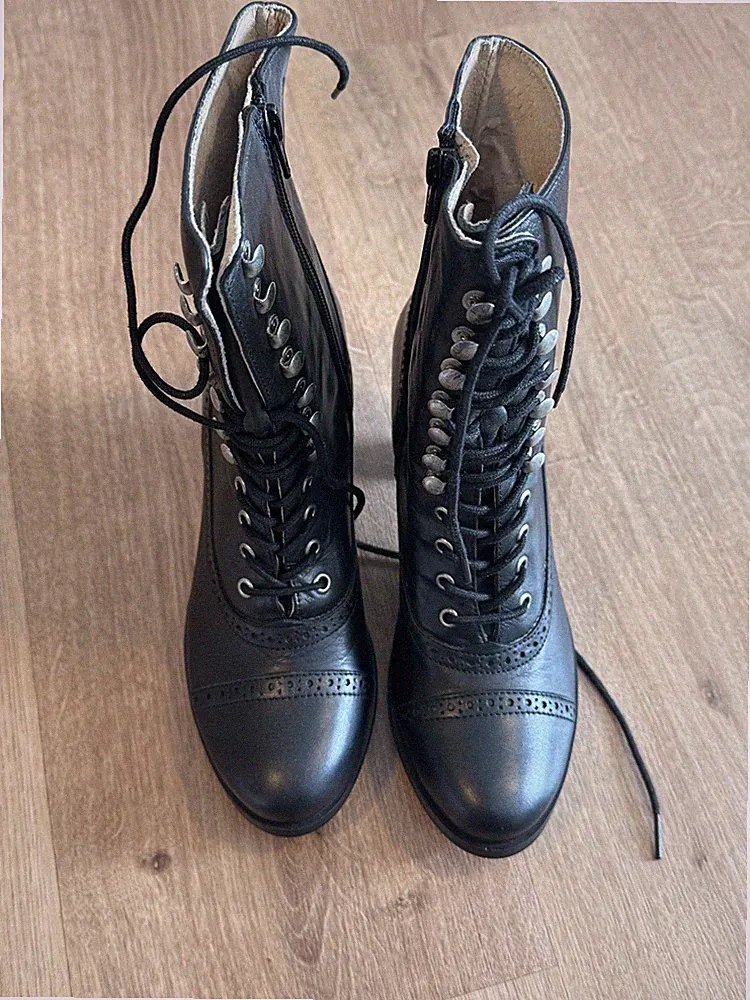 Stockerpoint Trachten Damen Stiefel Stiefeletten Schuhe schwarz Oktoberfest