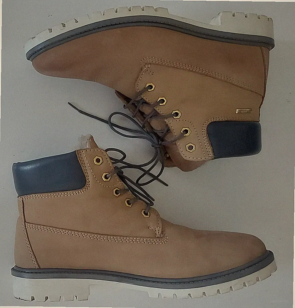 Strandfein Profil Booties Gr. 41 Stiefeletten SYMPATEX Gefüttert Leder Schnürung
