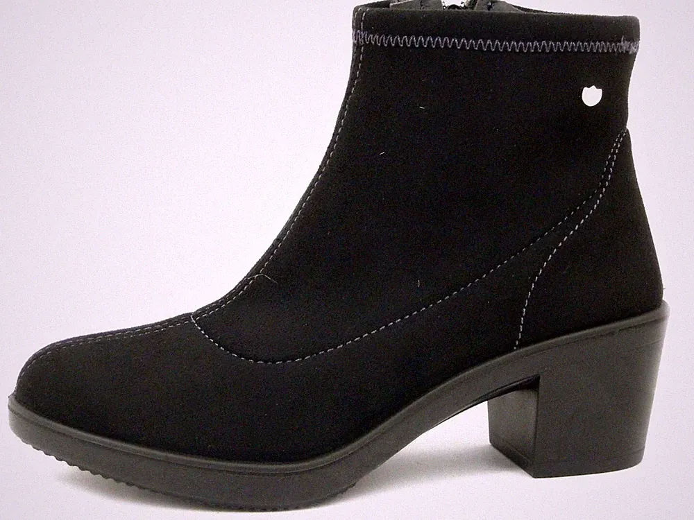 Stretch Stiefeletten schwarz 41 herausnehmbares Memory Fußbett mittlerer Absatz 5 cm