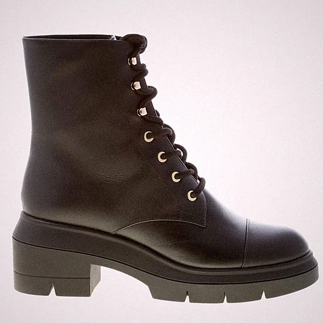 STUART WEITZMAN Damen Schuhe Schnürstiefelette Nisha Leder schwarz S0166
