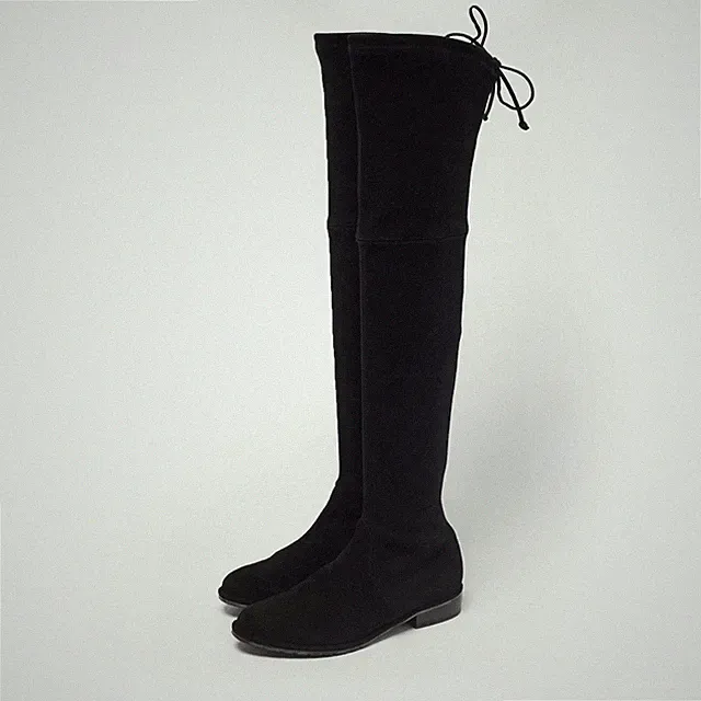 Stuart Weitzman Schwarz Wildleder Lowland Overknee Stiefel Größe 36