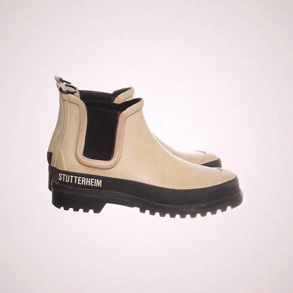 Stutterheim, Gummistiefel, Größe: 37, Beige/Schwarz, Damen #zBo