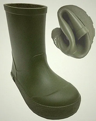 Super leichte & flexible Barfußgummistiefel von IGOR aus Spanien in Khaki