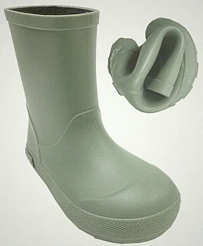 Super leichte & flexible Barfußgummistiefel von IGOR aus Spanien in Verde /Green