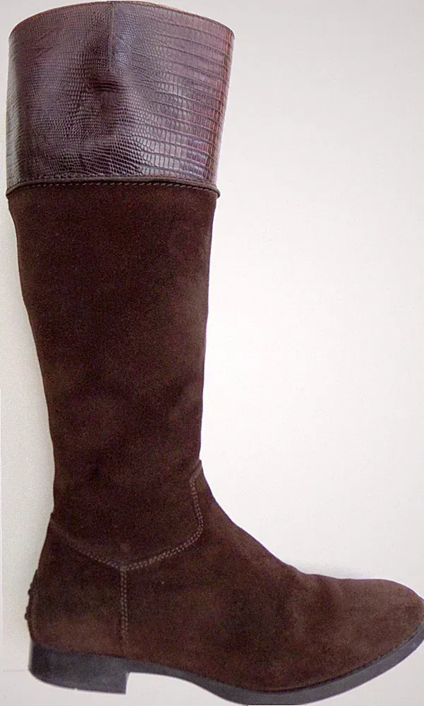 T O P TODS Italy Wild Leder Stiefel i d Gr. 37.5 B R A U N