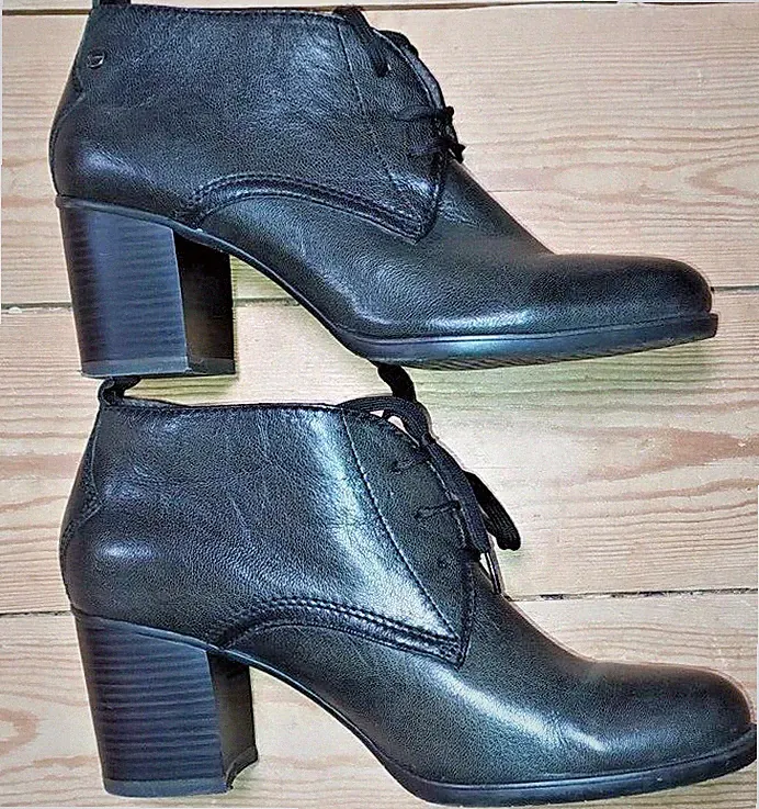 Tamaris Boots Ankleboots zum Schnüren Anti Shokk Gr. 40 Dunkelgrau
