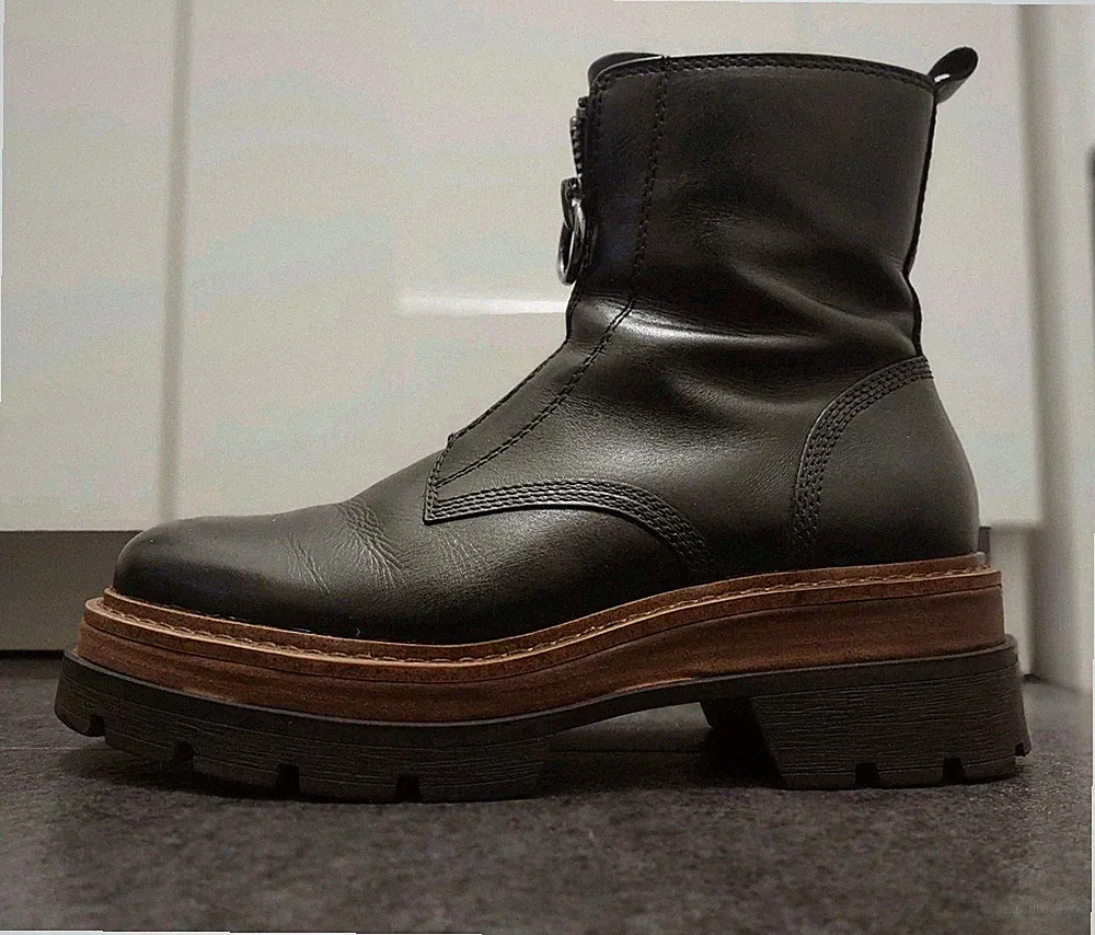 Tamaris Boots Plateau Winter Stiefel Stiefelletten Booties Leder schwarz 38 top