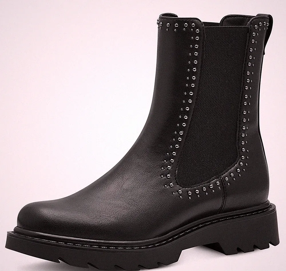 Tamaris Chelsea Boot 25465 001 Schwarz Stiefelette Stiefel Gummiband