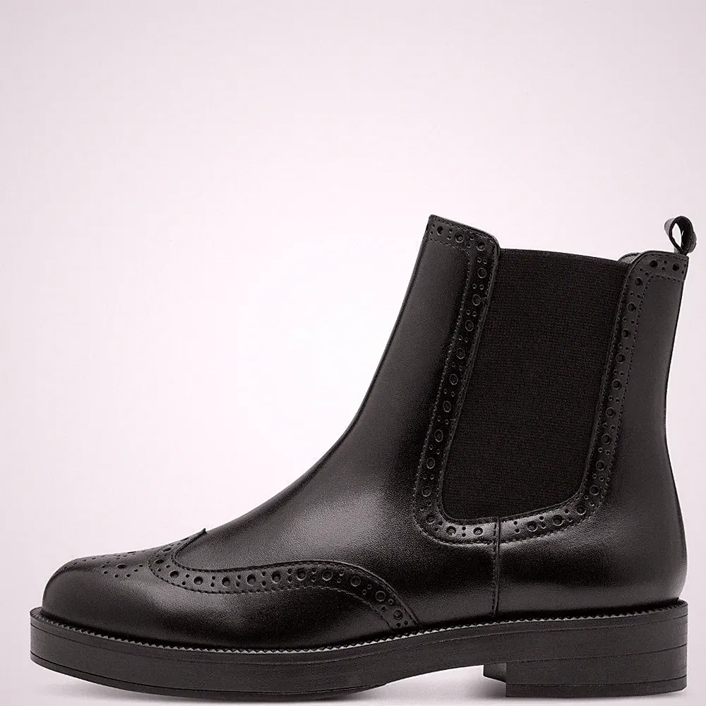 Tamaris Damen Chelsea Boot 25338 Schwarz - Leder, Lyralochung & Touch-it Fußbett