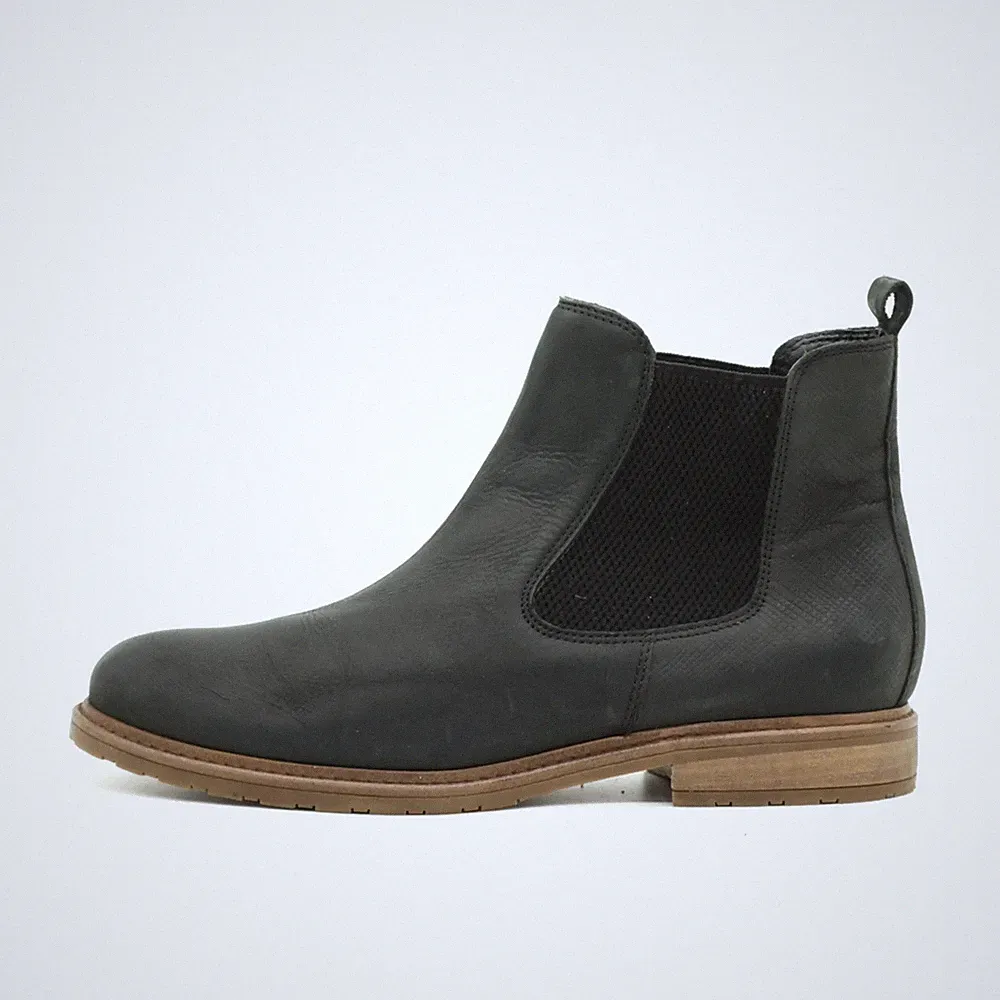 Tamaris Damen Chelsea Boot Stiefeletten Schwarz Leder Classic Boots EU 41