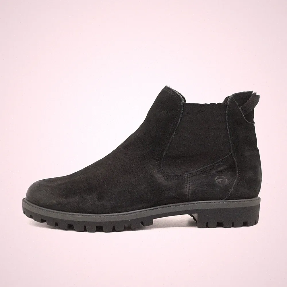 Tamaris Damen Chelsea Boot Stiefeletten Schwarz Wildleder Classic Boots EU 40