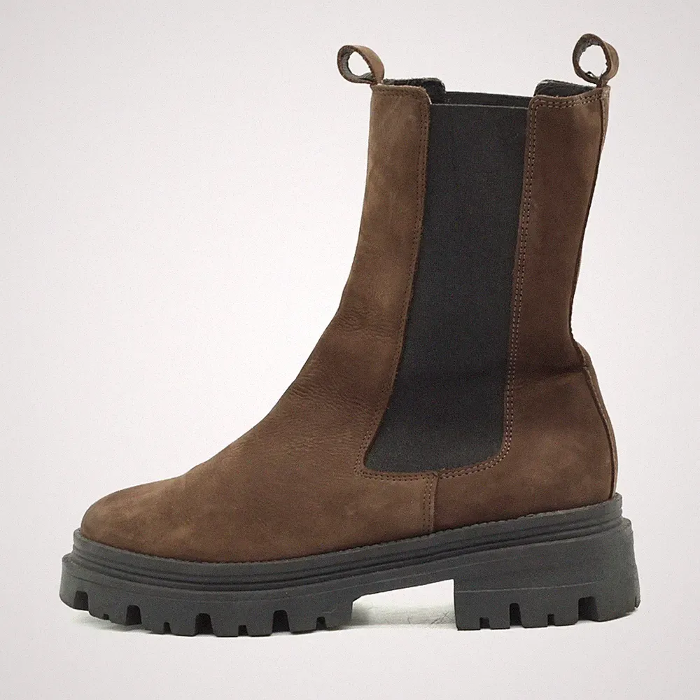 Tamaris Damen Chelsea Boots Plateau Stiefeletten Braun Knöchelhoch Classic EU 39