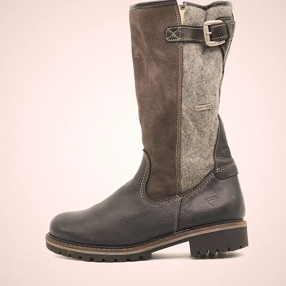 Tamaris Damen Duo-Tex Winterstiefel Grau Braun Reißverschluss Stiefel EU 38