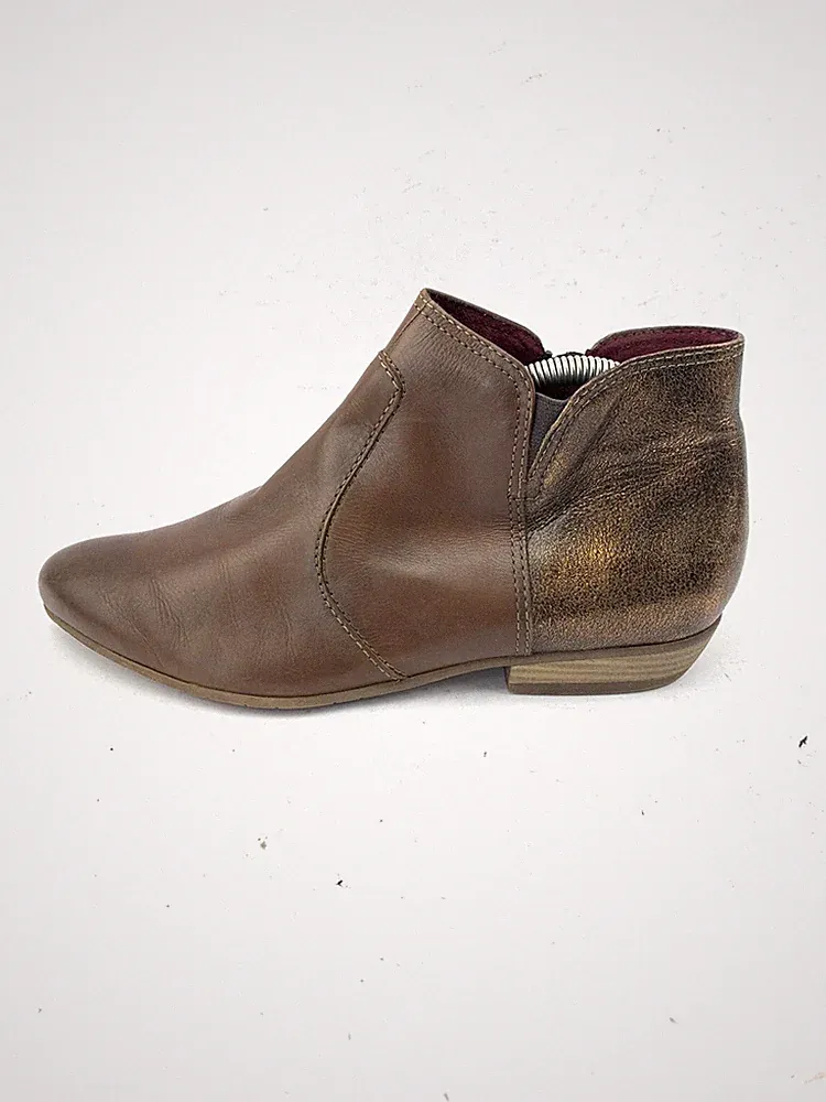 TAMARIS DAMEN HALBSTIEFEL STIEFELETTEN BOOTS Gr:39 Uk:6 BRAUN