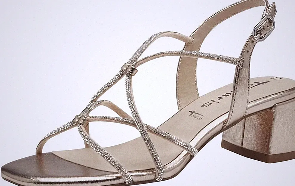 TAMARIS - DAMEN SANDALE LIGHT GOLD STRASS 2823642