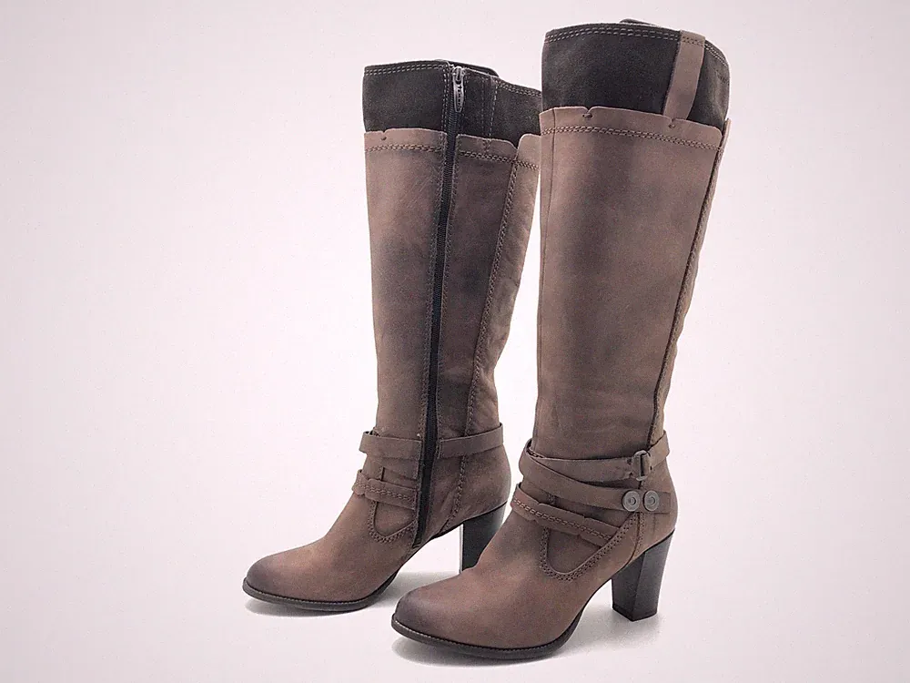 Tamaris Damen Stiefel Gr. 39 (UK6) Stiefeletten Overknees Komfortschuhe Braun
