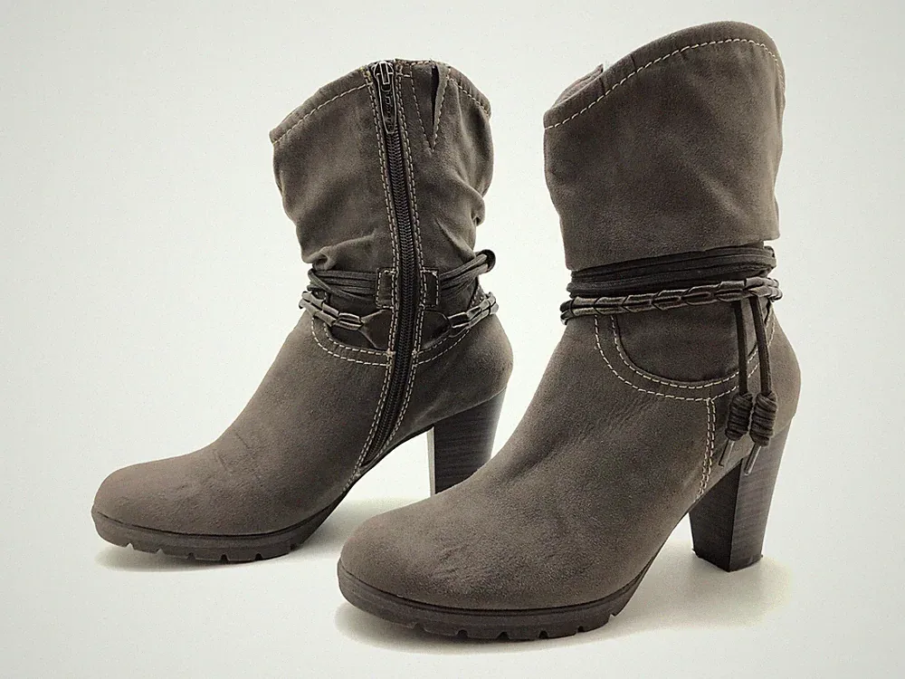 Tamaris Damen Stiefel Gr. 40 Stiefeletten Halbstiefel Ankle Boots Komfort Braun