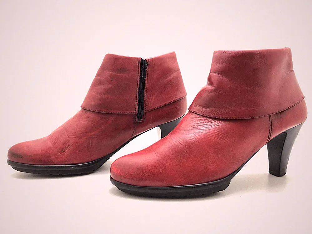 Tamaris Damen Stiefel Gr. 41 Stiefeletten Halbstiefel Ankle Boots Komfort Rot