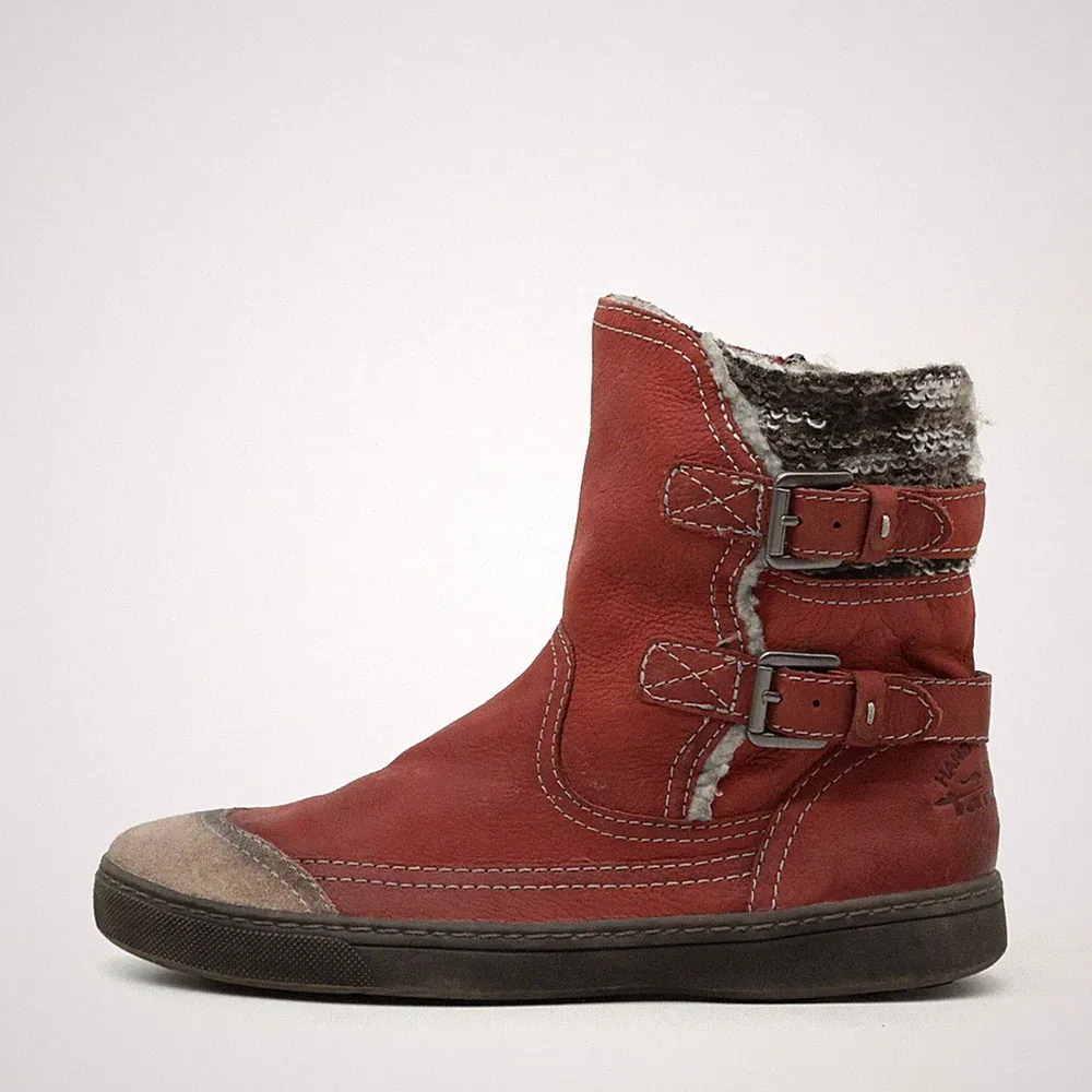 Tamaris Damen Stiefel Leder Winter Winterstiefel Reißverschluss, Schnallen EU 41