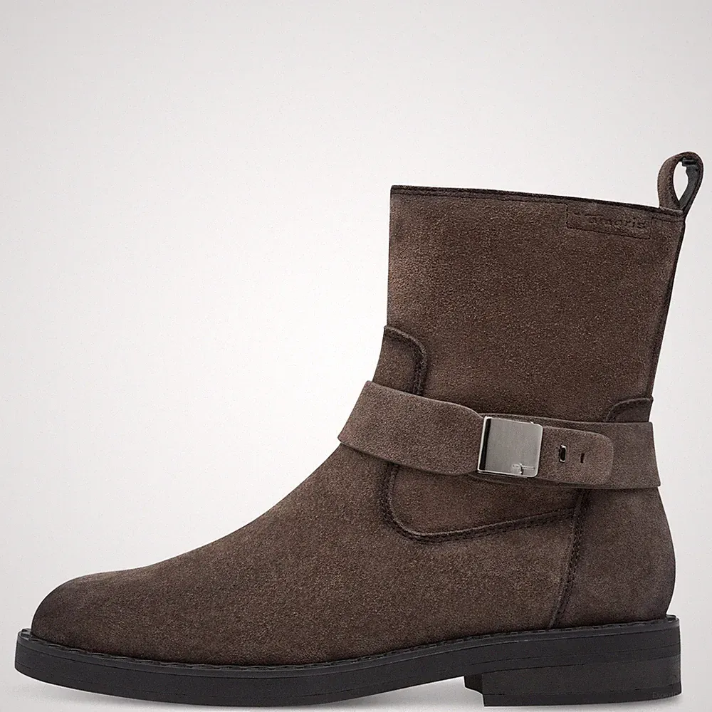 Tamaris Damen Stiefeletten 25370 Cigar Braun - Leder, Fußbett, Anti Rutsch