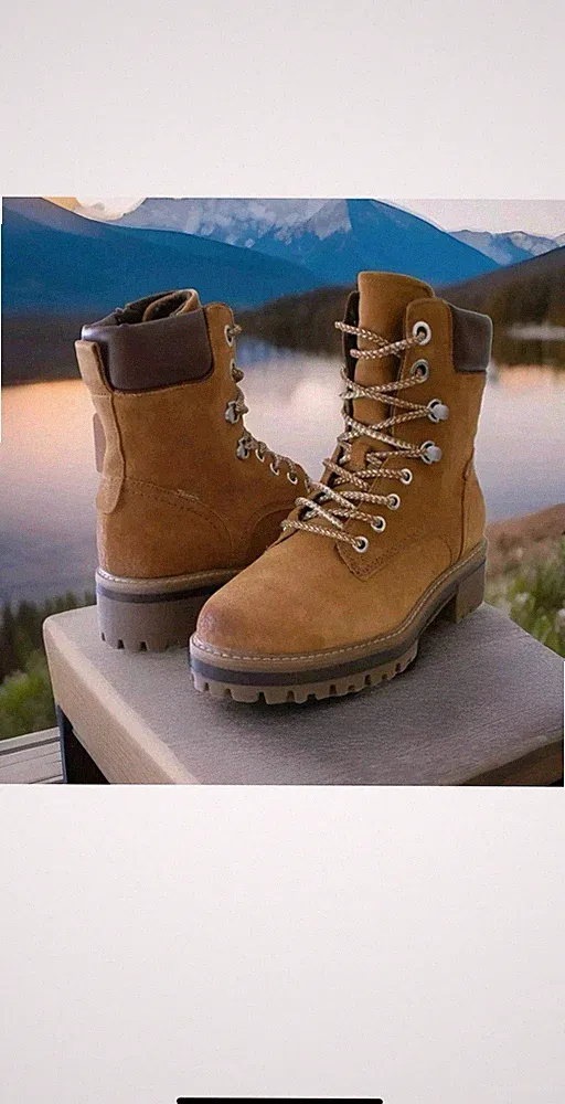 Tamaris Damen Stiefeletten Wildleder gelb/braun, Schnürung+Reißverschluss EU-39130€