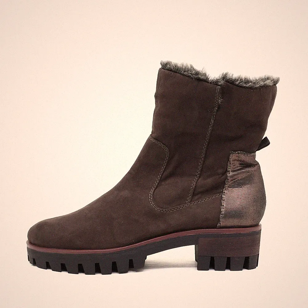 Tamaris Damen Winterstiefel Stiefel Braun Leder Hoher Warmfutter Komfort EU 39