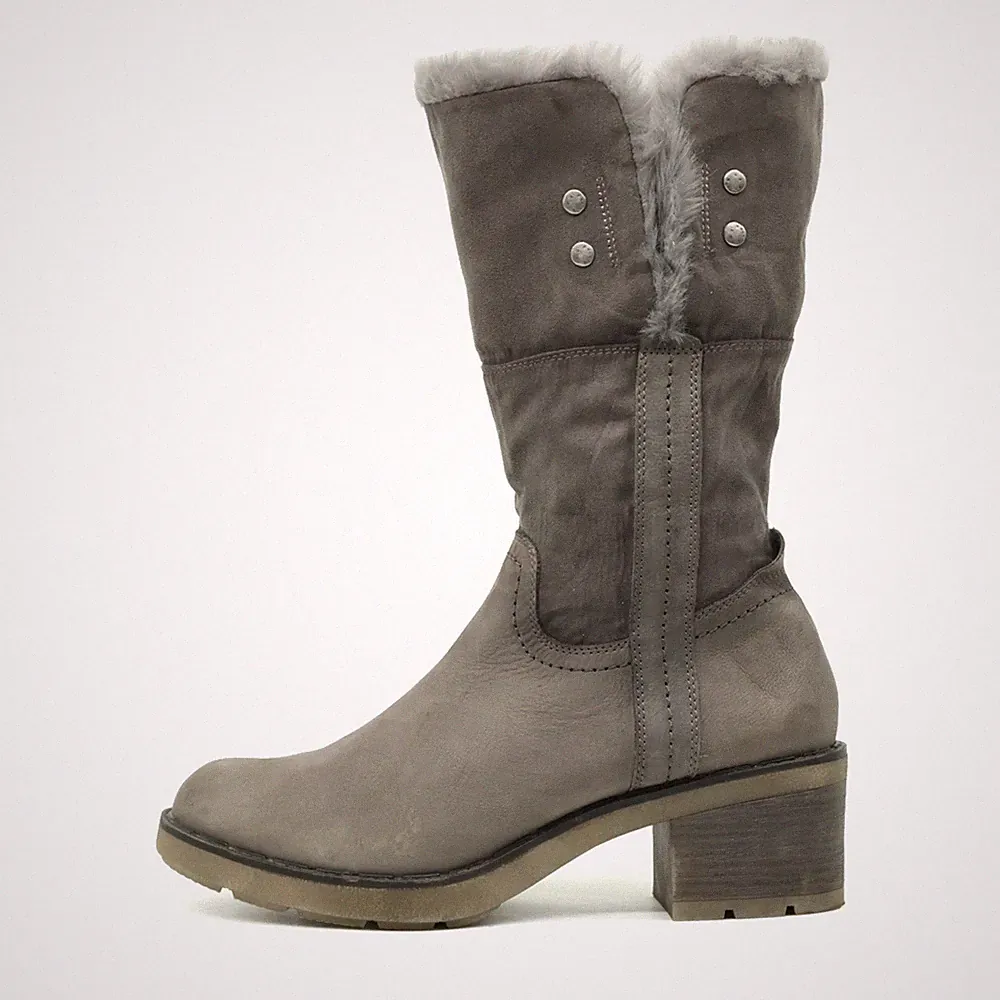 Tamaris Damen Winterstiefel Stiefel Grau Reißverschluss, Warmfutter EU 42