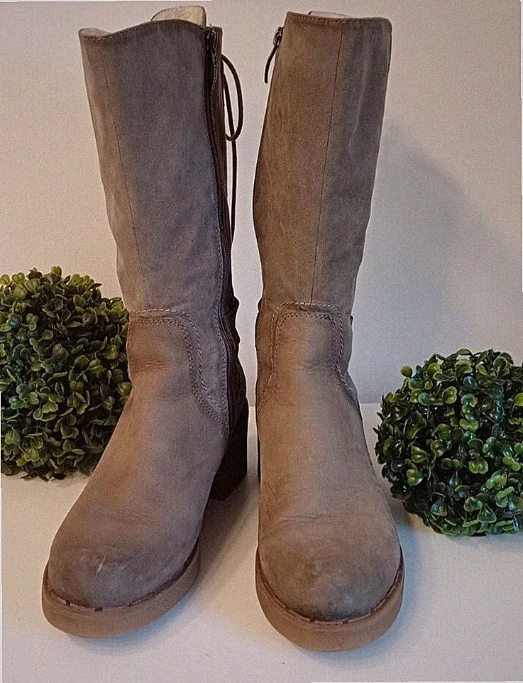 Tamaris Duotex Winterstiefel Farbe beige Größe 39 Wildlederimitat Mix top