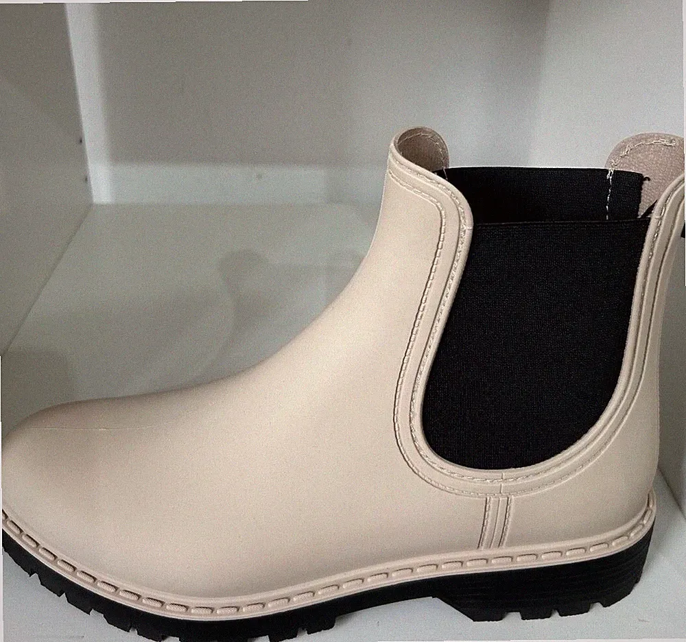Tamaris, Gummistiefel-Stiefelette, Gummi, Beige, UVP 59,95