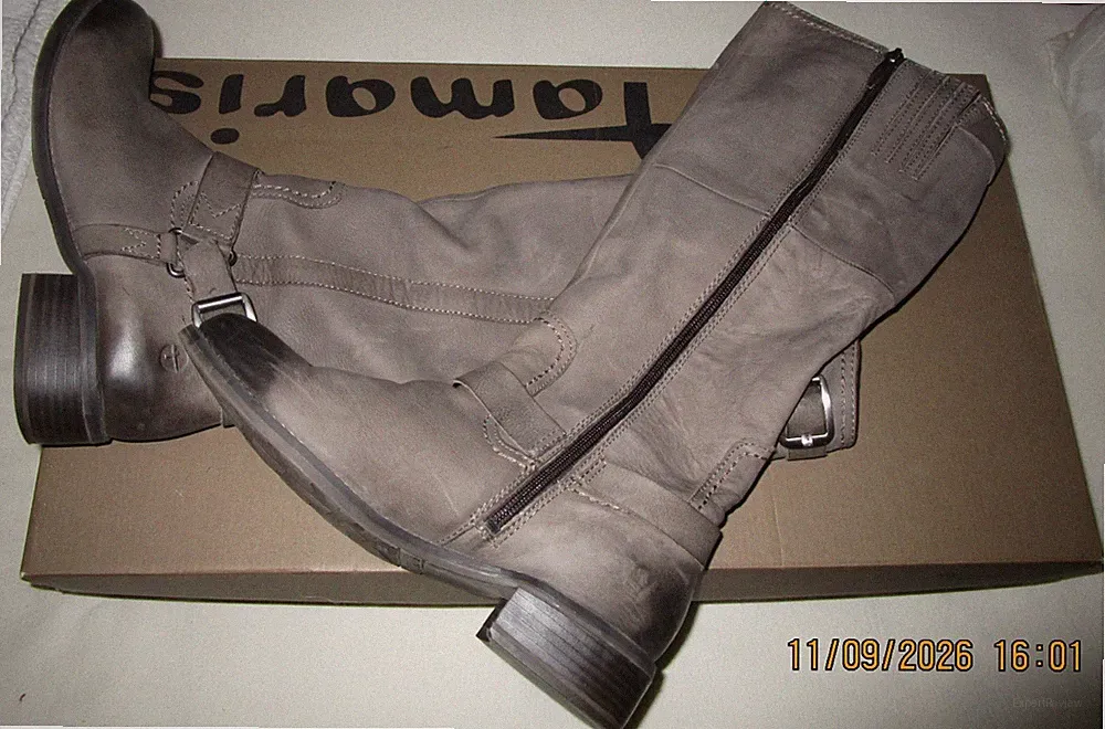 Tamaris Lederstiefel Gr. 38 Braun Top Zustand mit Karton