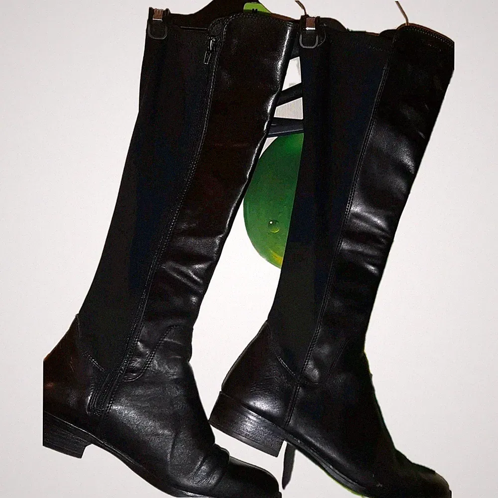 TAMARIS-LEDERSTIEFEL,Schwarz, Gr. 39,Elastischer SCHAFT-Sehr BEQUEM! & Gepflegt!