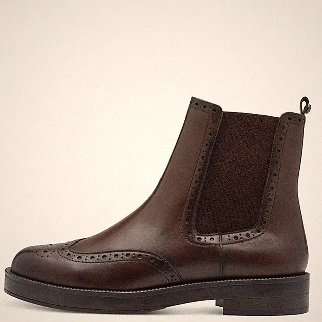 Tamaris Stiefelette 25338 Mahogany Braun - Leder mit Lyralochung und Touch-it