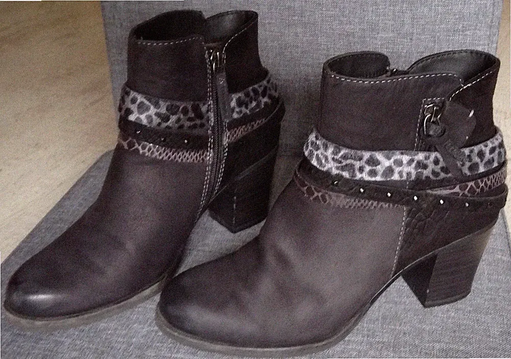 *Tamaris*Stiefelette Gr.37 ECHT LEDER schwarz