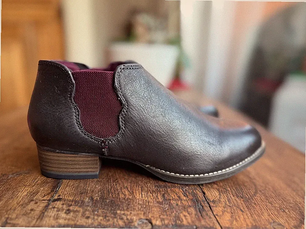 Tamaris Stiefeletten grau anthrazit Gr. 39 Booties Stiefel Anti Shokk graubraun