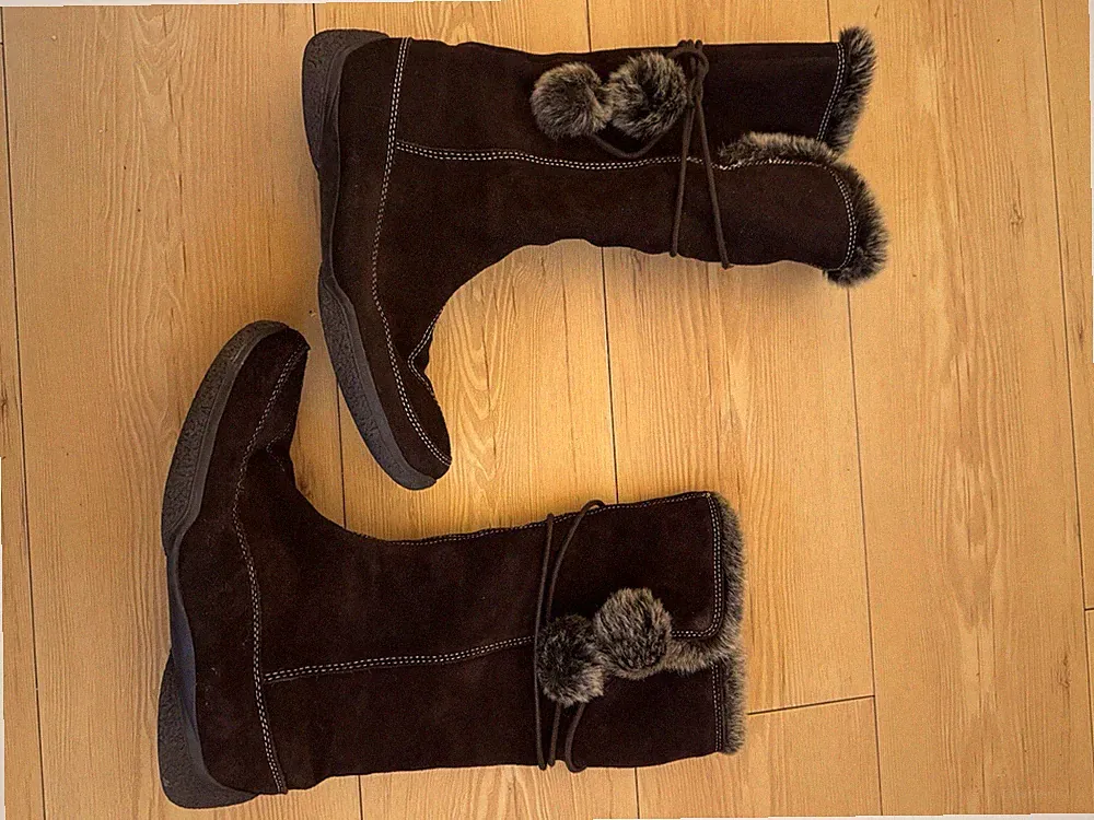 TCM Damen Stiefel Braun Größe 39 Wildleder