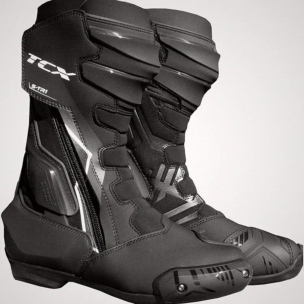 TCX S-TR1 Motorradstiefel Damen schwarz / weiß Motorrad Stiefel