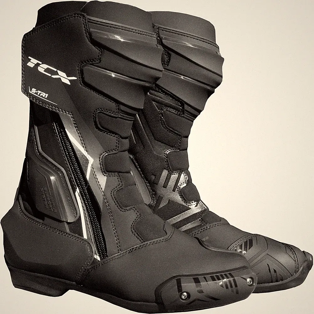 TCX S-TR1 Motorradstiefel Damen schwarz / weiß Motorrad Stiefel