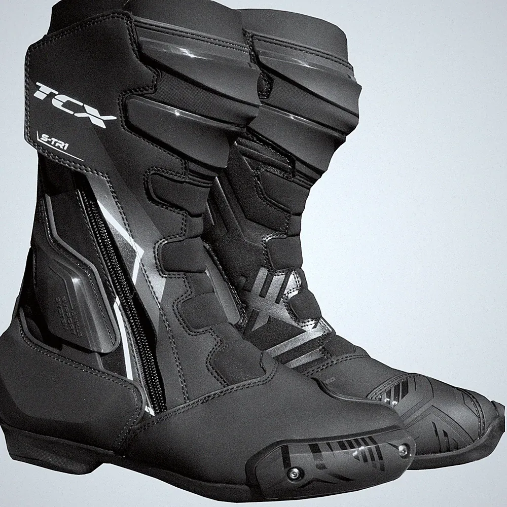 TCX S-TR1 Motorradstiefel Damen schwarz / weiß Motorrad Stiefel
