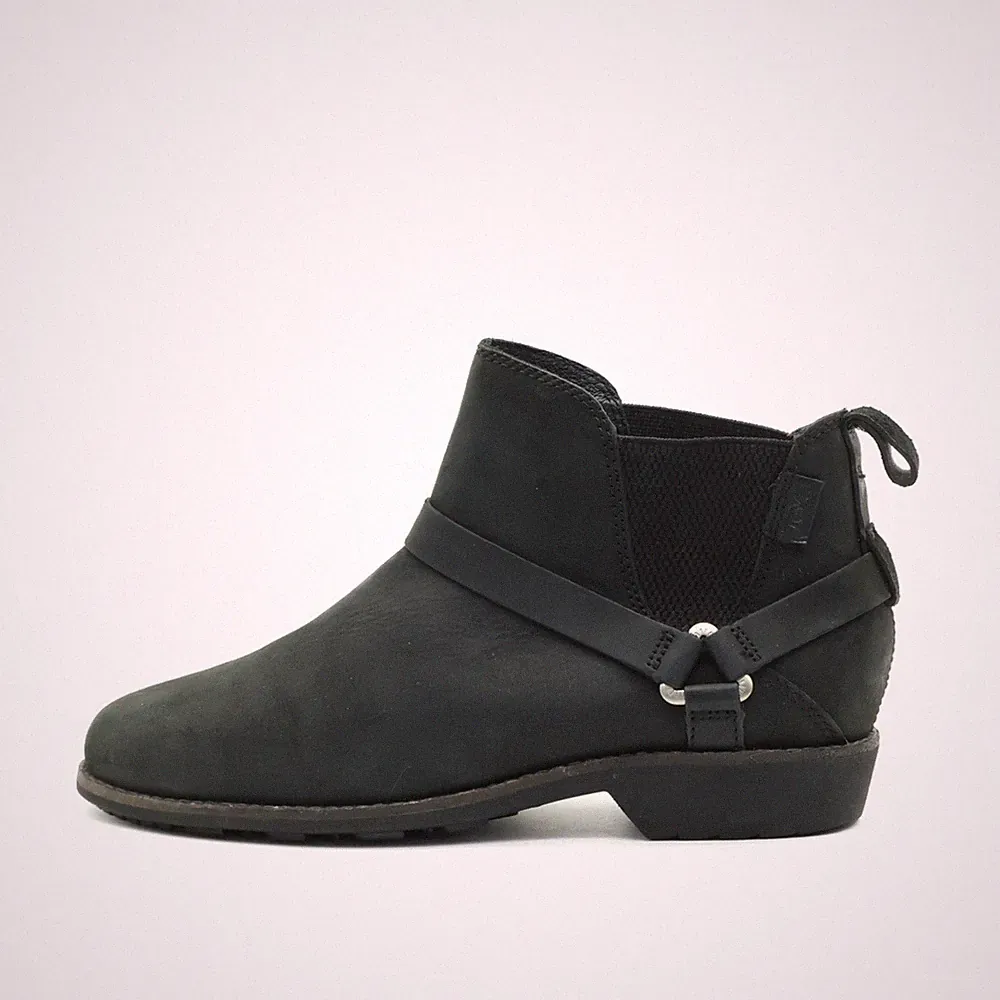 Teva Damen 1017146 Stiefeletten Schwarz Leder Boots Stiefelette EU 37.5