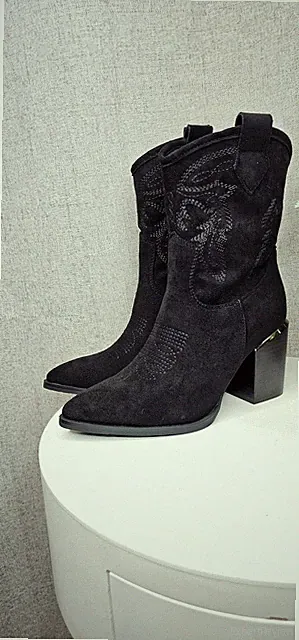 TEXANISCHE DAMEN STIEFELETTEN, CAMPEROS, COWBOY/COWGIRL, MIT ABSATZ, ELEGANT, SCHICK